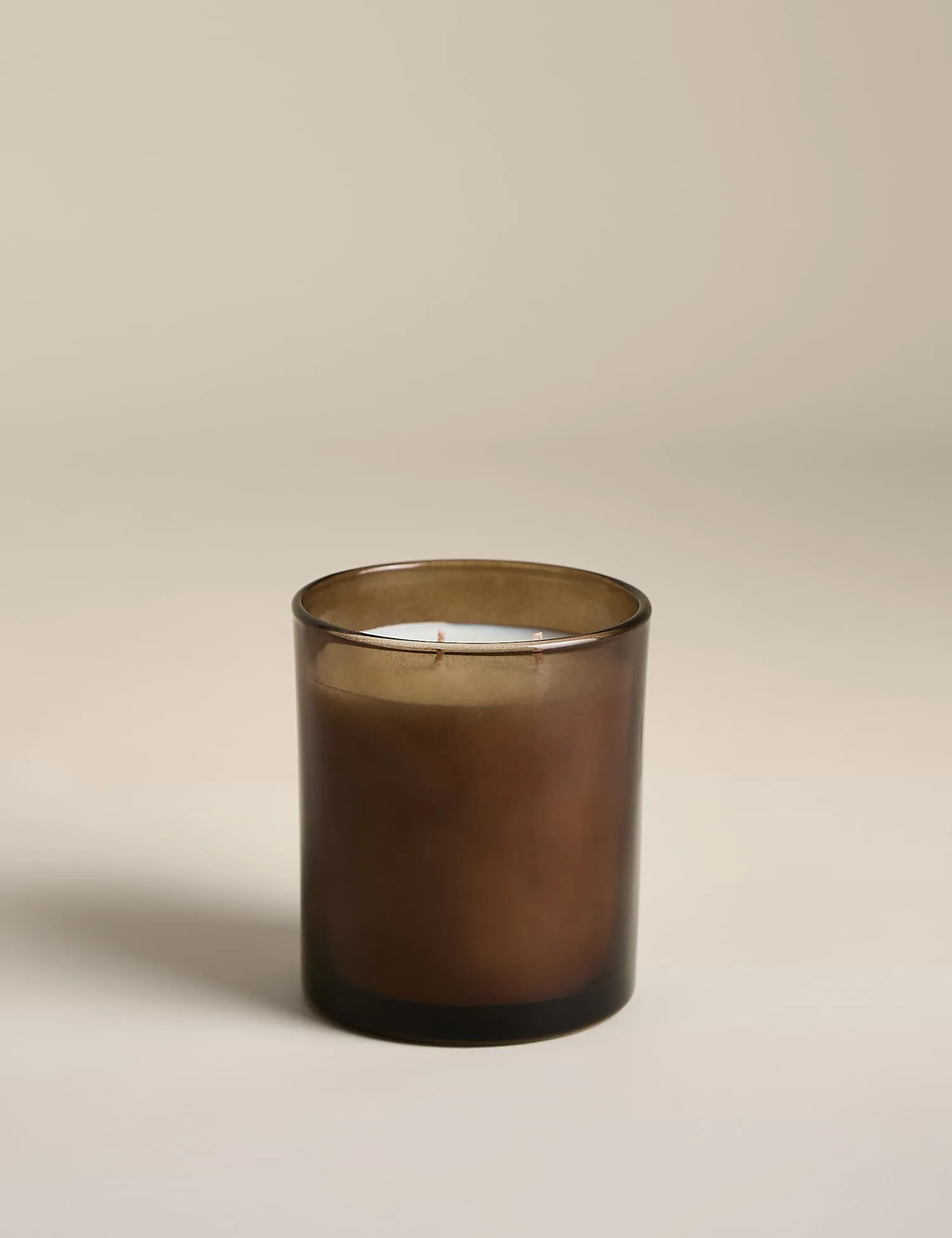 M&S Frankincense & Myrrh Scented Candle Light Buff