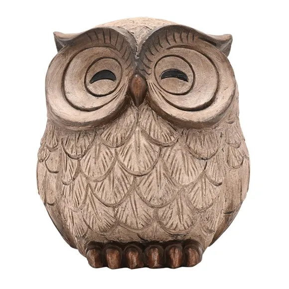 Country Living Wood Effect Sleeping Owl Ornament 2