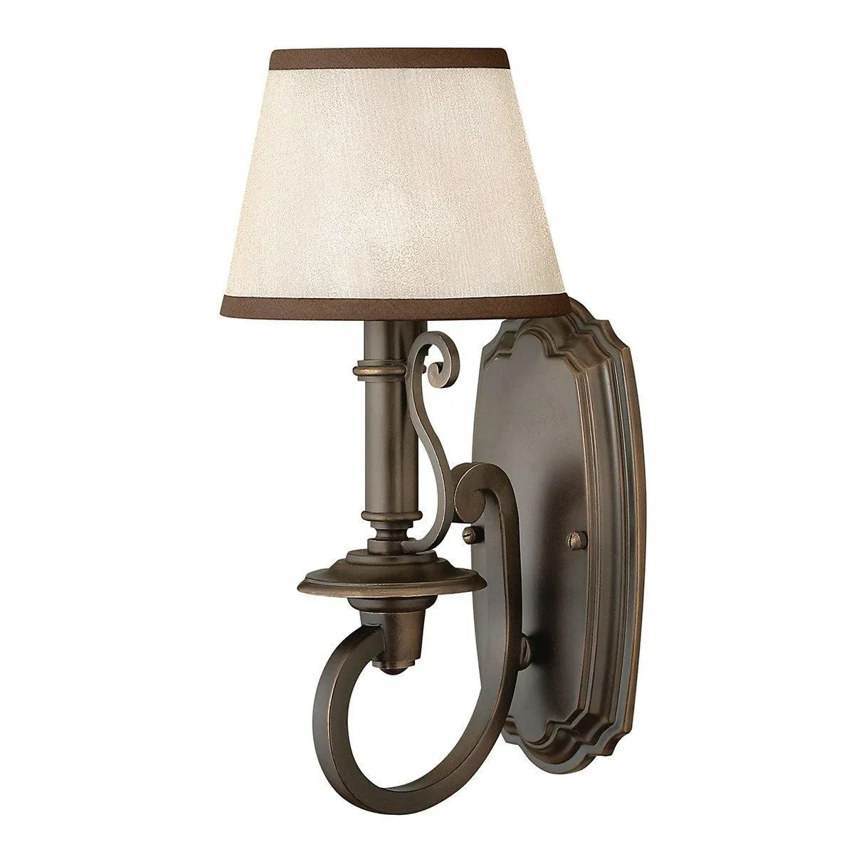 Netlighting Plymouth 1 Light Indoor Wall Light Olde Bronze E14 in Brown