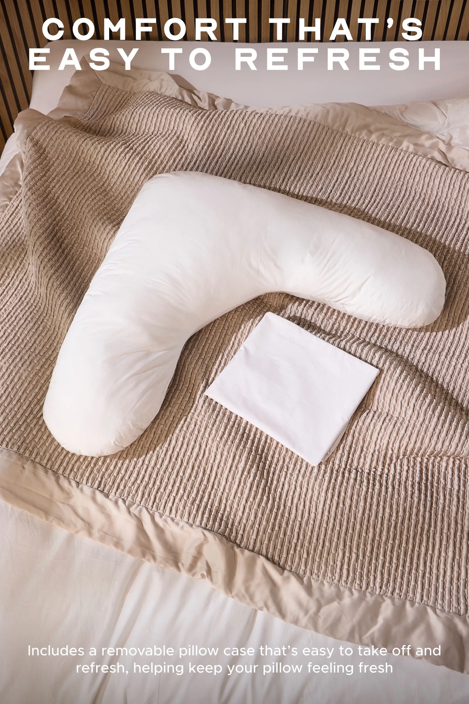 Snuggledown 2 Pack Retreat V Shape Firm Support Pillow in White 5