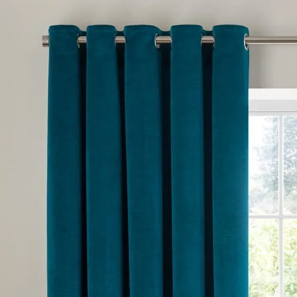Shimmer Velour Eyelet Curtains 1