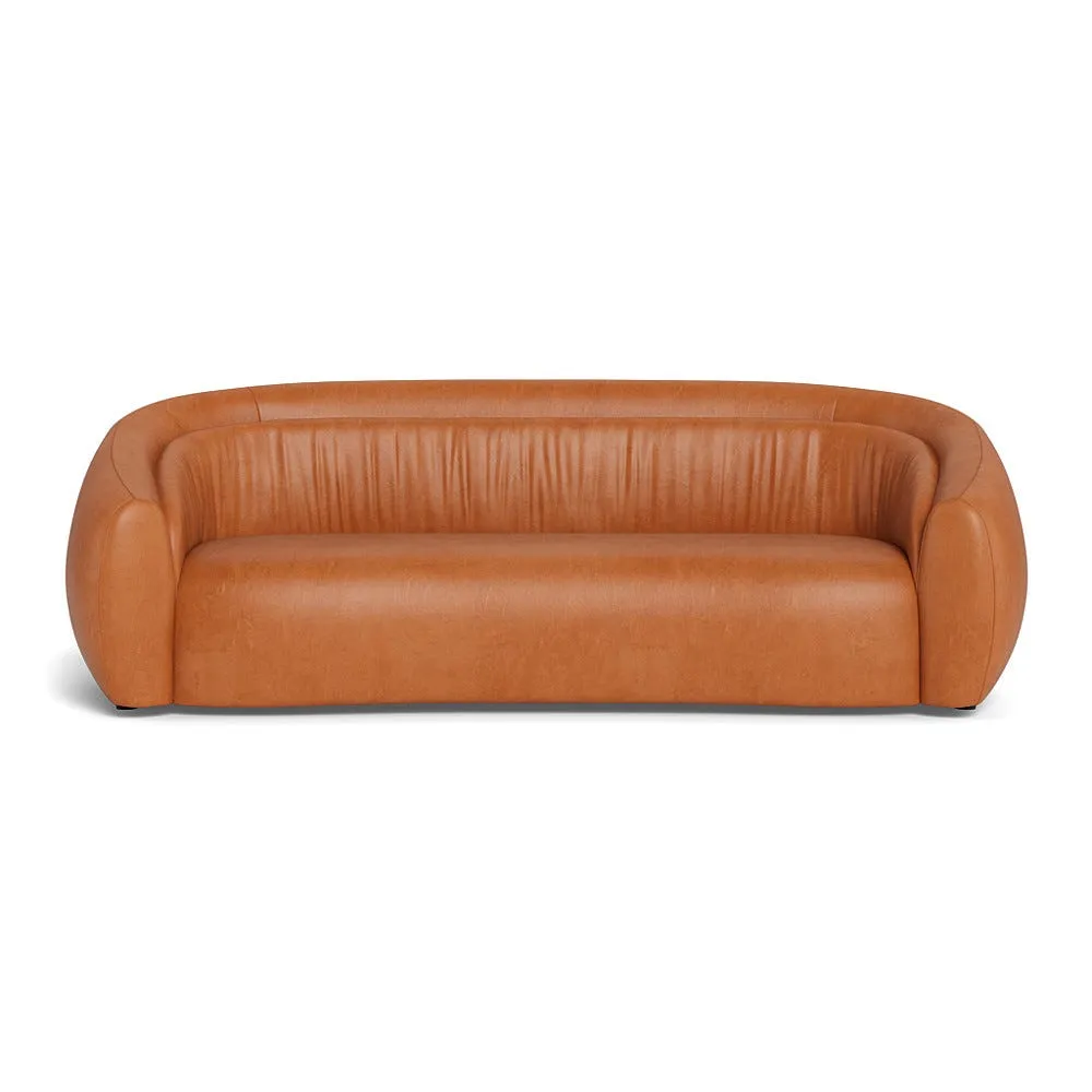 Heal's Flora 4 Seater Sofa Daino Leather Treacle 1