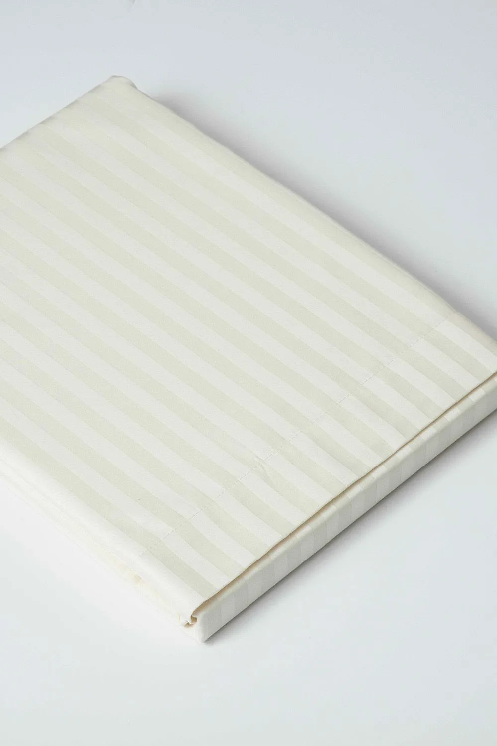 Belledorm Hotel Suite Satin Stripe 540 Thread Count Flat Sheet in Ivory 1