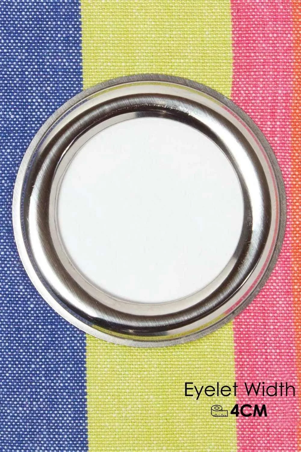 Homescapes Multi Stripes Ready Made Eyelet Curtain Pair 4
