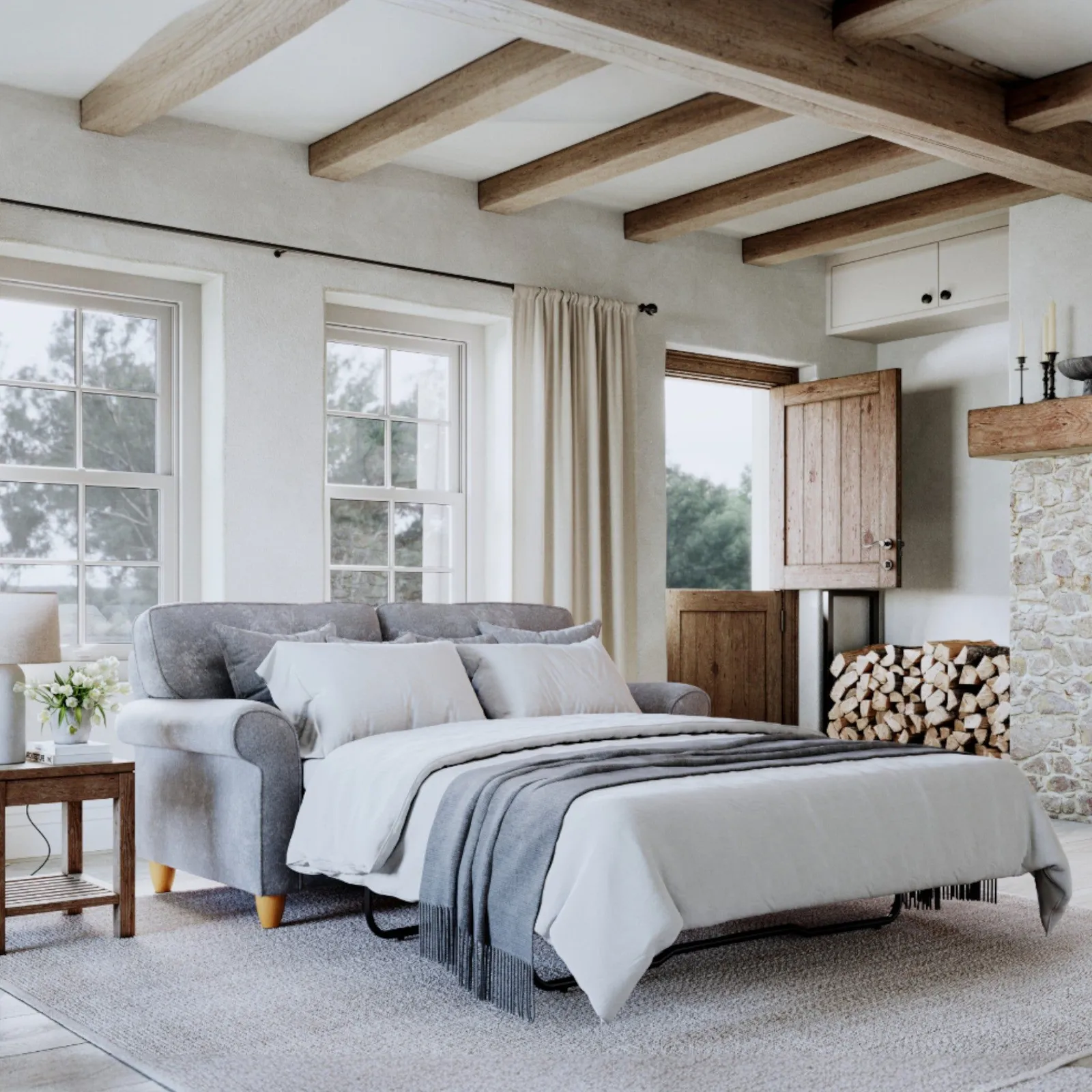 The Great Sofa Company Flora Sofa Bed Glory Anthracite in Mid Grey 6