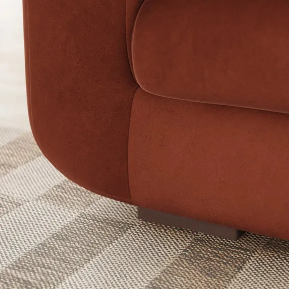 Luca Matte Soft Velvet 3 Seater Sofa 4