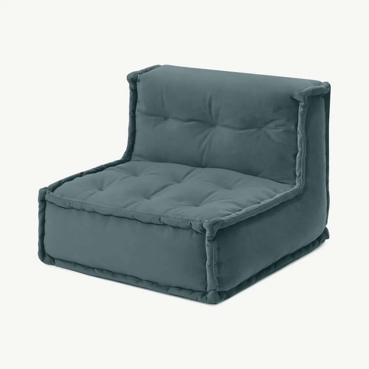 Sully Modular Floor Cushion, Marine Green Velvet
