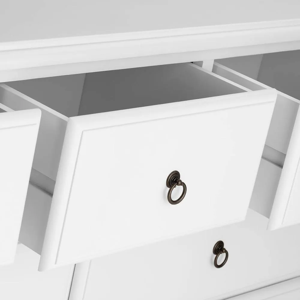 Statement Furniture Romance 3 Over 4 Chest of Drawers in Cool White 5