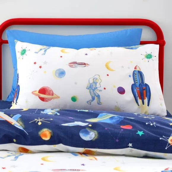 Space 100% Cotton Reversible Duvet Cover and Pillowcase Set 4