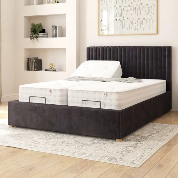 Grant Plush Velvet Adjustable Bed 2