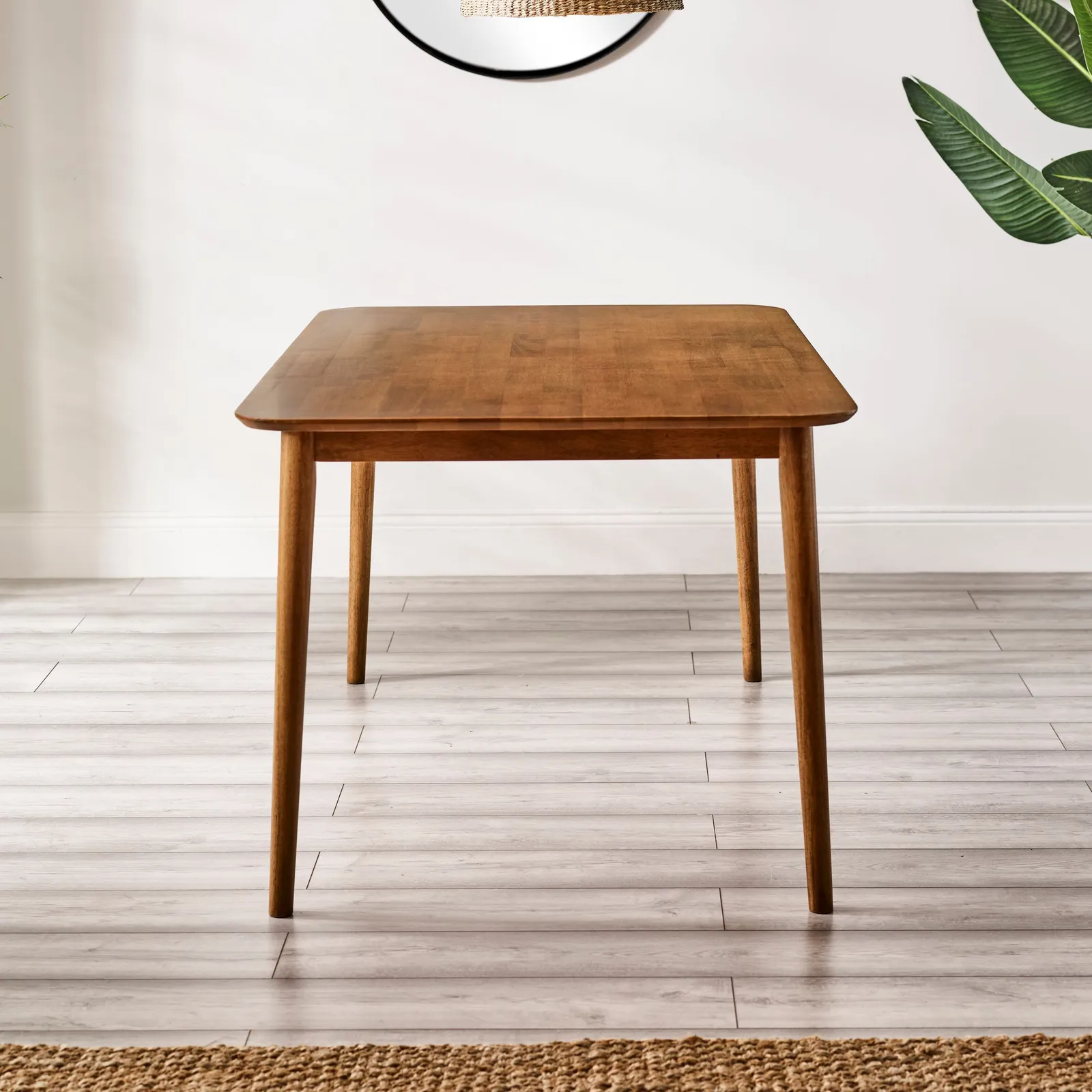 FurnitureboxUK Lynton 6 Seat Large Rustic Solid Wood Dining Table in Walnut 5
