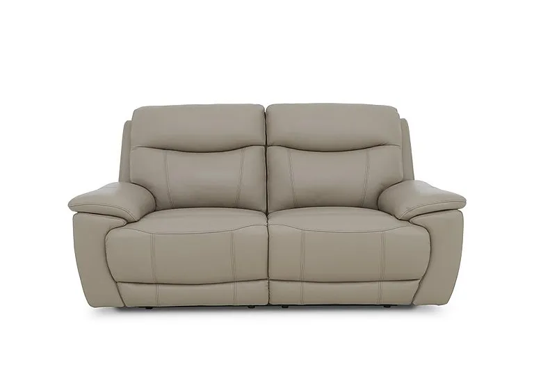 Sloane Leather 3 Seater Power Recliner Sofa with Power Headrests - Oyster