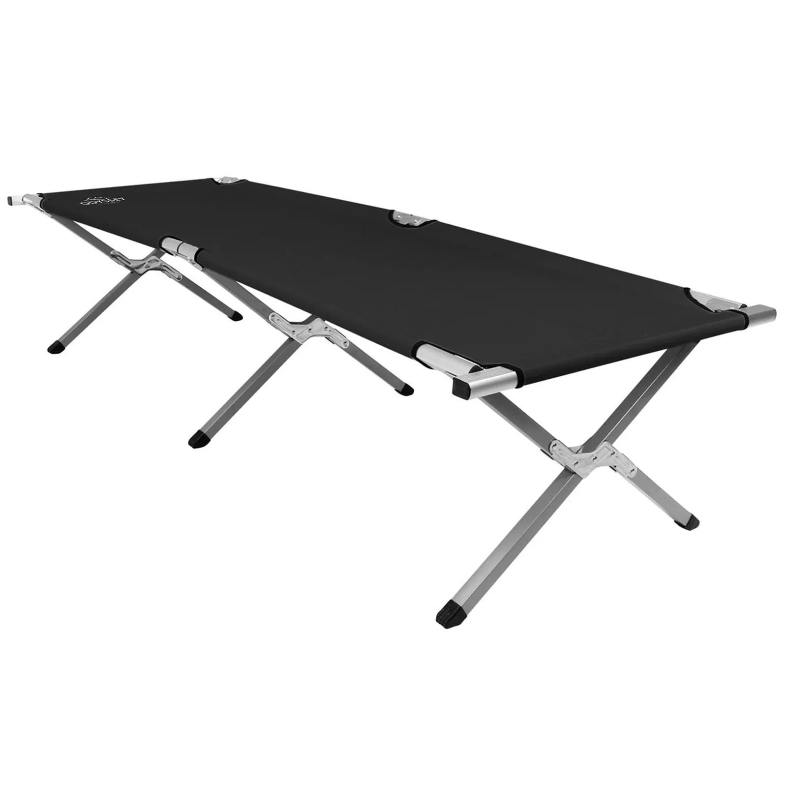 Odyssey Single Folding Camp Bed Black