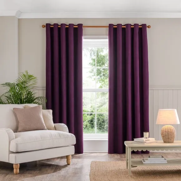 Luna Brushed Eyelet Curtains (Blackout Available) 2
