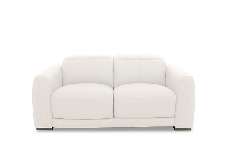 Edison Leather 2 Seater Sofa - Star White