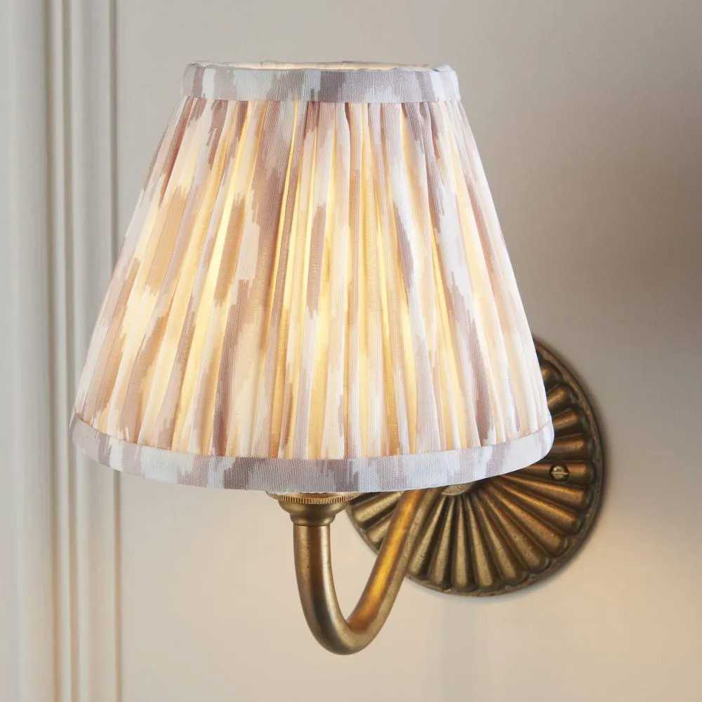 Netlighting Dahlia Curve & Ikat 16cm Wall Lamp Antique Brass Neutral Print in Gold 5