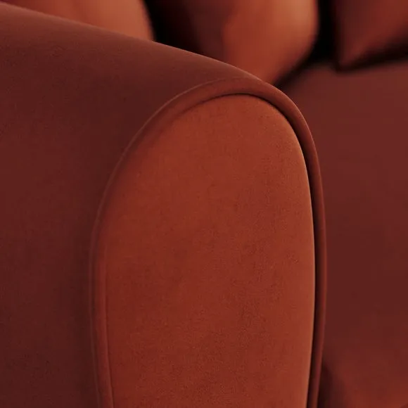 Blake Curved Arm Opulent Velvet 3 Seater Sofa 4