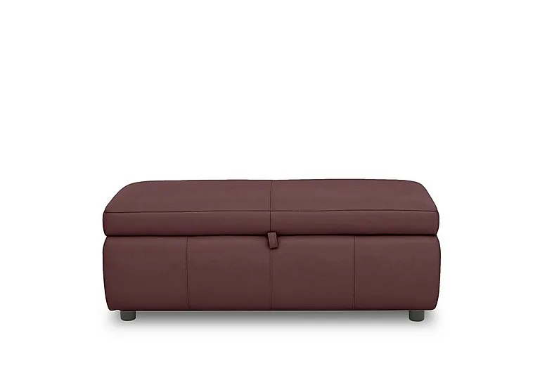 Tyrell 120cm Leather Blanket Box - BV Deep Red