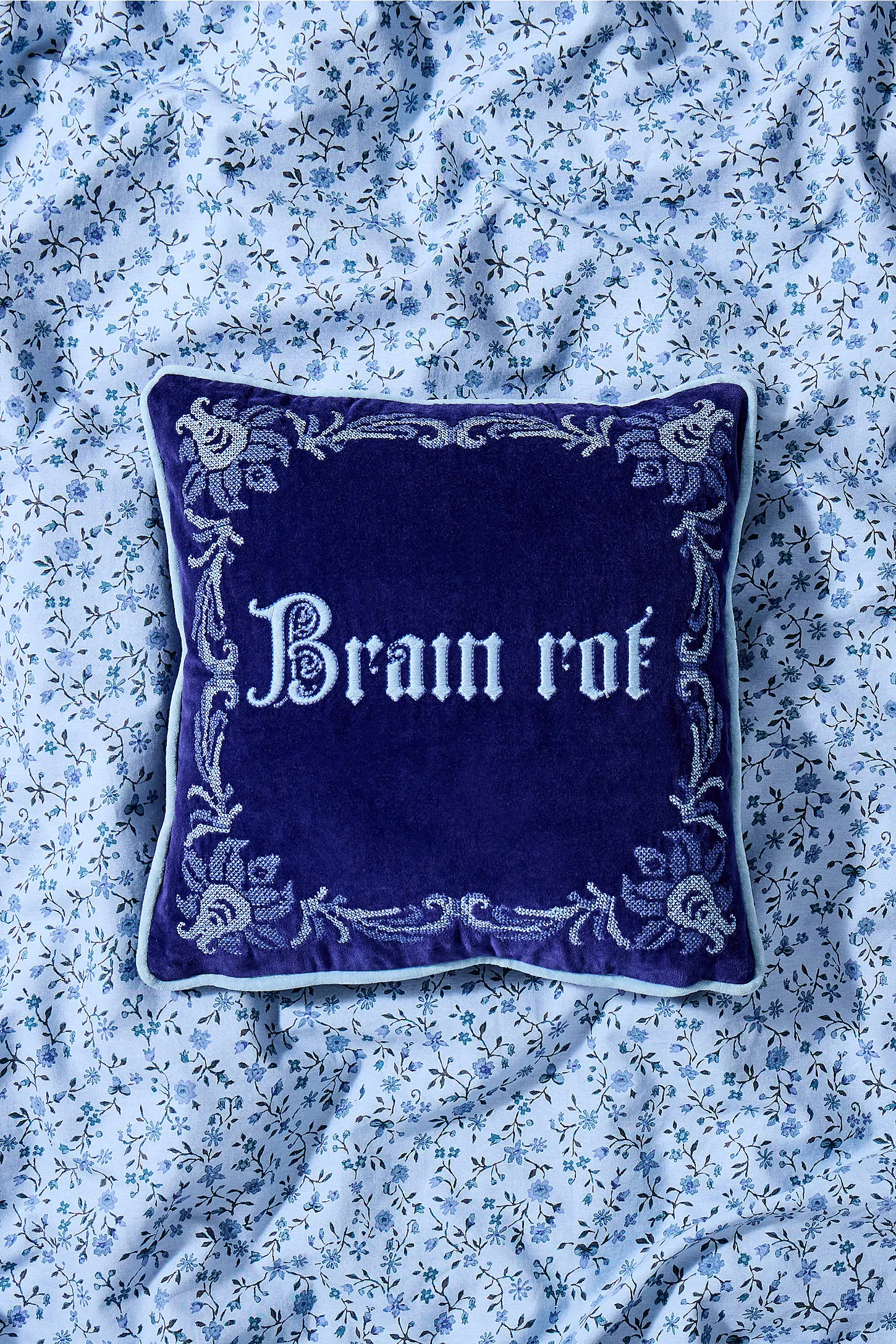 Brain Rot Cushion - Blue