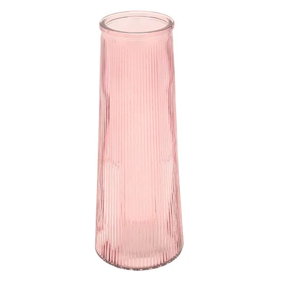 Hestia Tall Ribbed Glass Vase 2