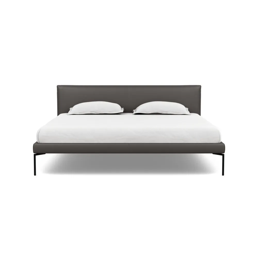 Heal's Matera Bedstead Super King Leather Hide Grey 7177