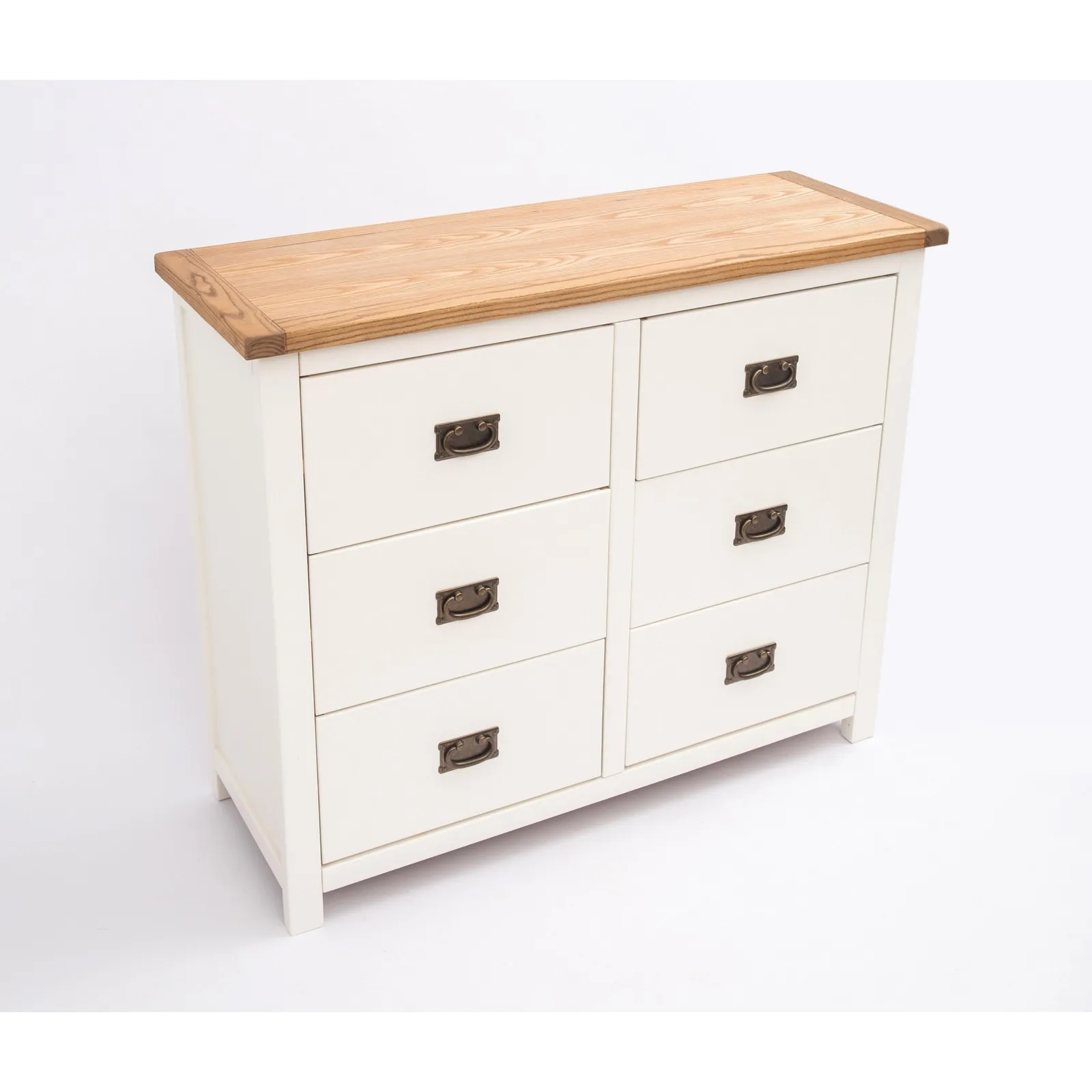 Cabinet Bits Lovere 6 Drawer Chest of Drawers Bras Drop Handle in Off-White 4