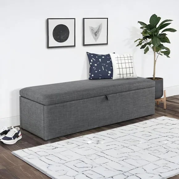 Sorrento Linen Ottoman