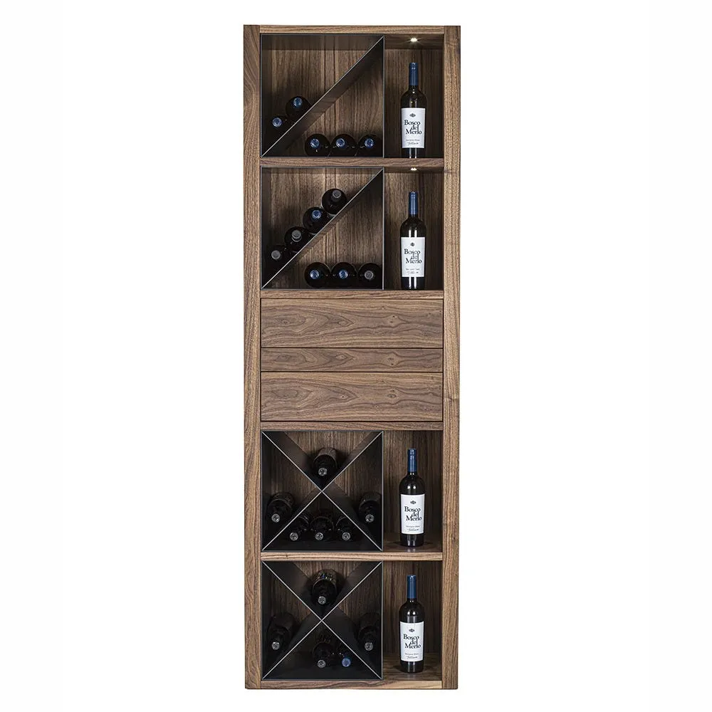 Riva 1920 Cru Wine Cabinet Walnut Modules 2 Drawer & 1 Shelf 2