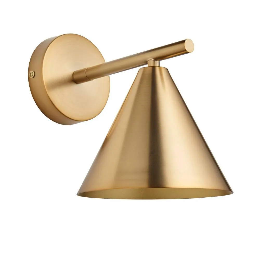 Netlighting Cape Dome Wall Lamp Warm Antique Brass Plate 1x E14 in Gold 6