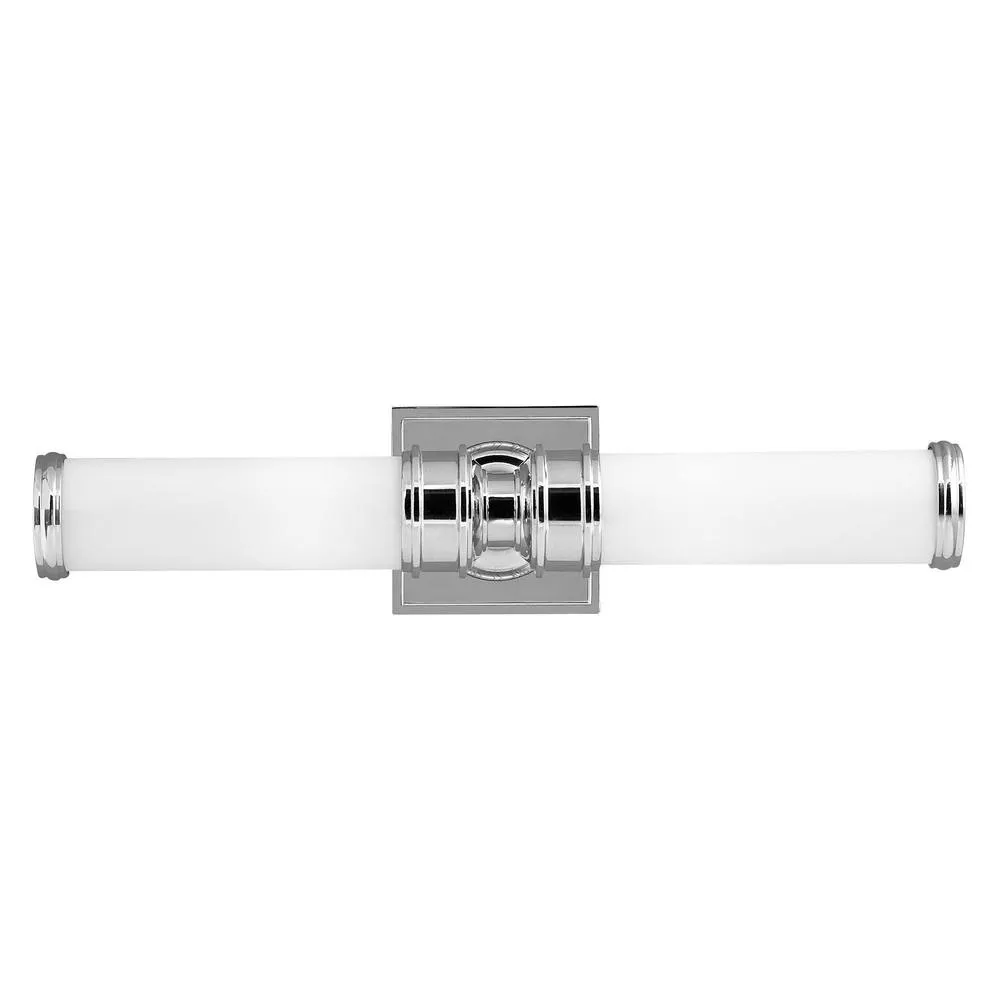 Netlighting Payne 2 Light Indoor Wall Light Polished Chrome IP44 G9 in Grey