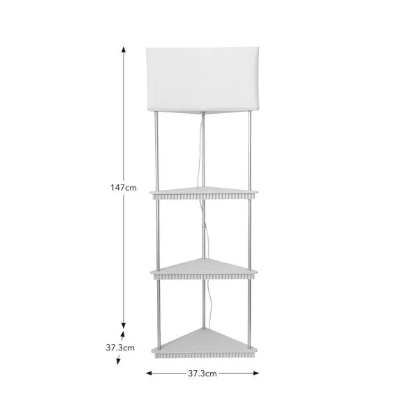 Georgi Shelved Corner Floor Lamp 6