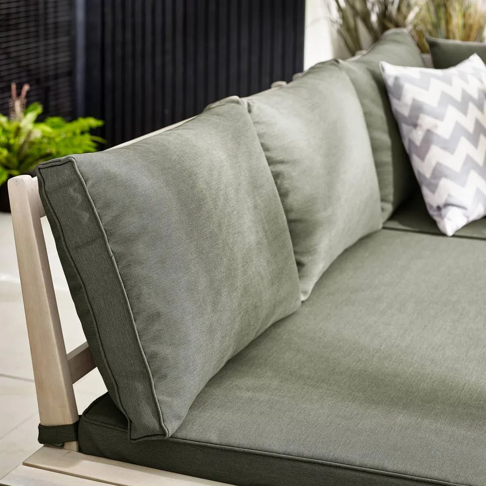 FurnitureboxUK Brisa Solid Wood 5 Seat Outdoor Sofa Set in Off-White 3