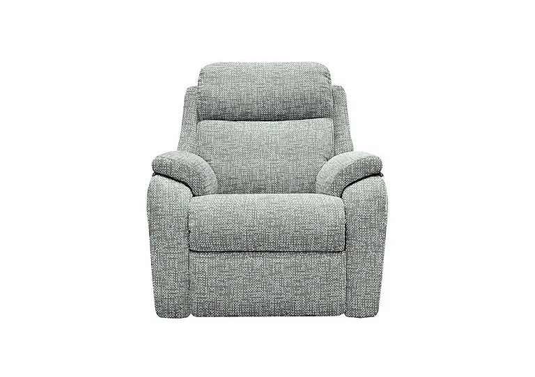 Kingsbury Fabric Power Recliner Armchair with Power Headrests - Remco Duck Egg