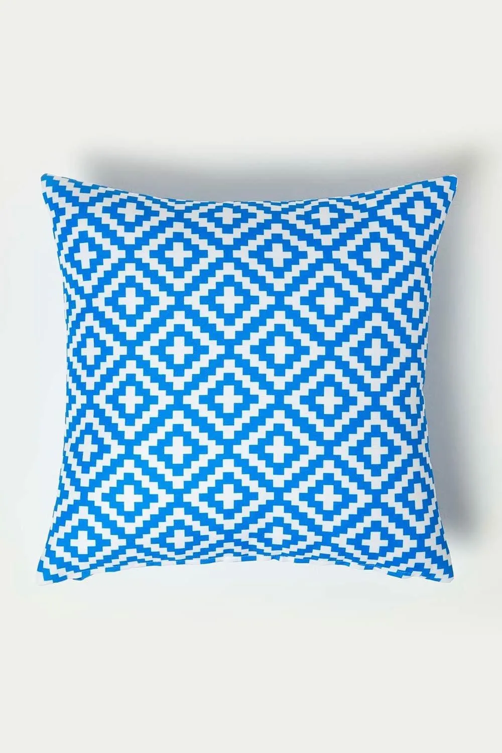 Homescapes Luxury Waterproof Blue Geometric Outdoor Cushion 45 x 45 cm, Set of 2 4