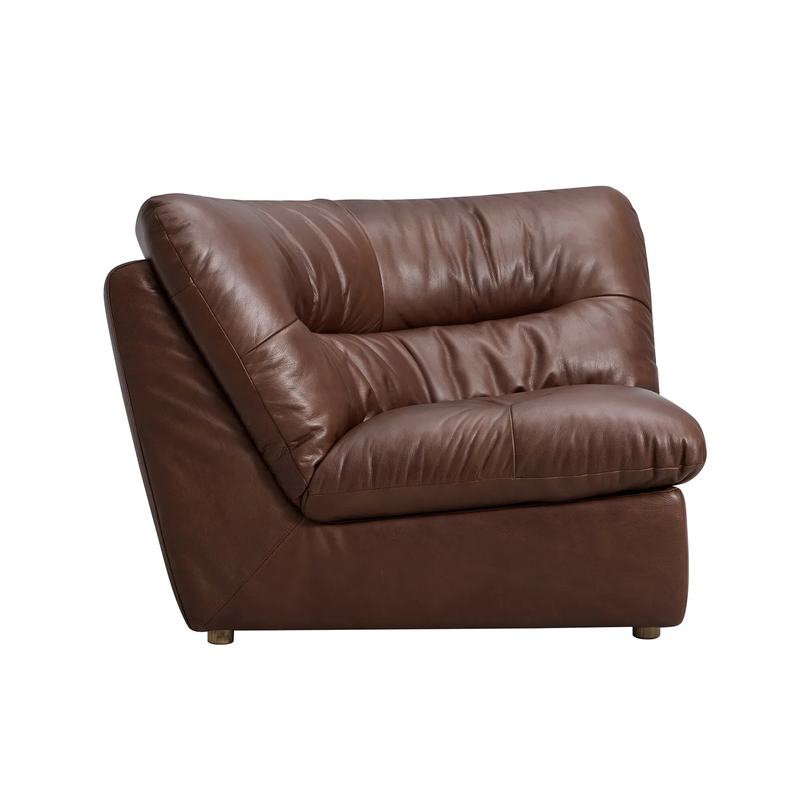 Timothy Oulton Lush Sectional Corner Modular Sofa, Brown Leather | Barker & Stonehouse 3
