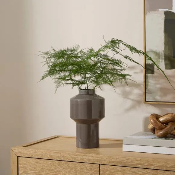 Soft Grey Industrial Ceramic Vase