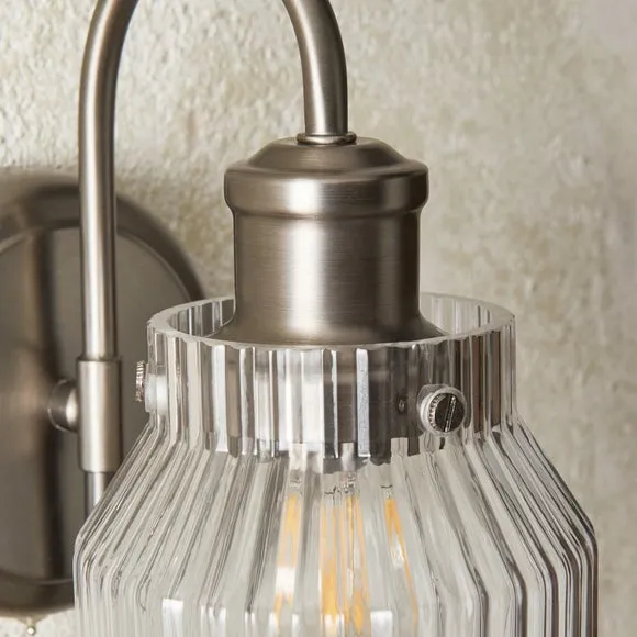 Tobias Ribbed Bathroom Wall Light 3