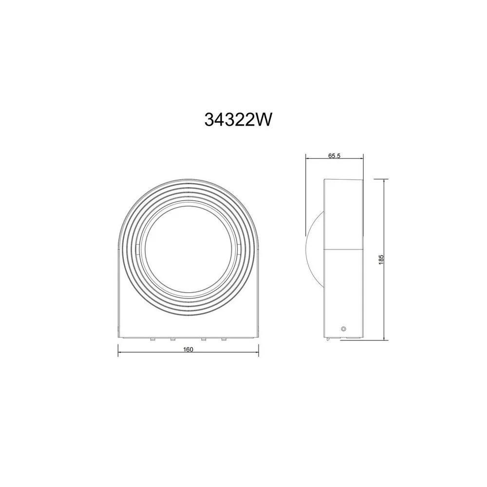 Netlighting Oko Outdoor Wall Down Lamp Matt Black IP44 LED 3000K 6