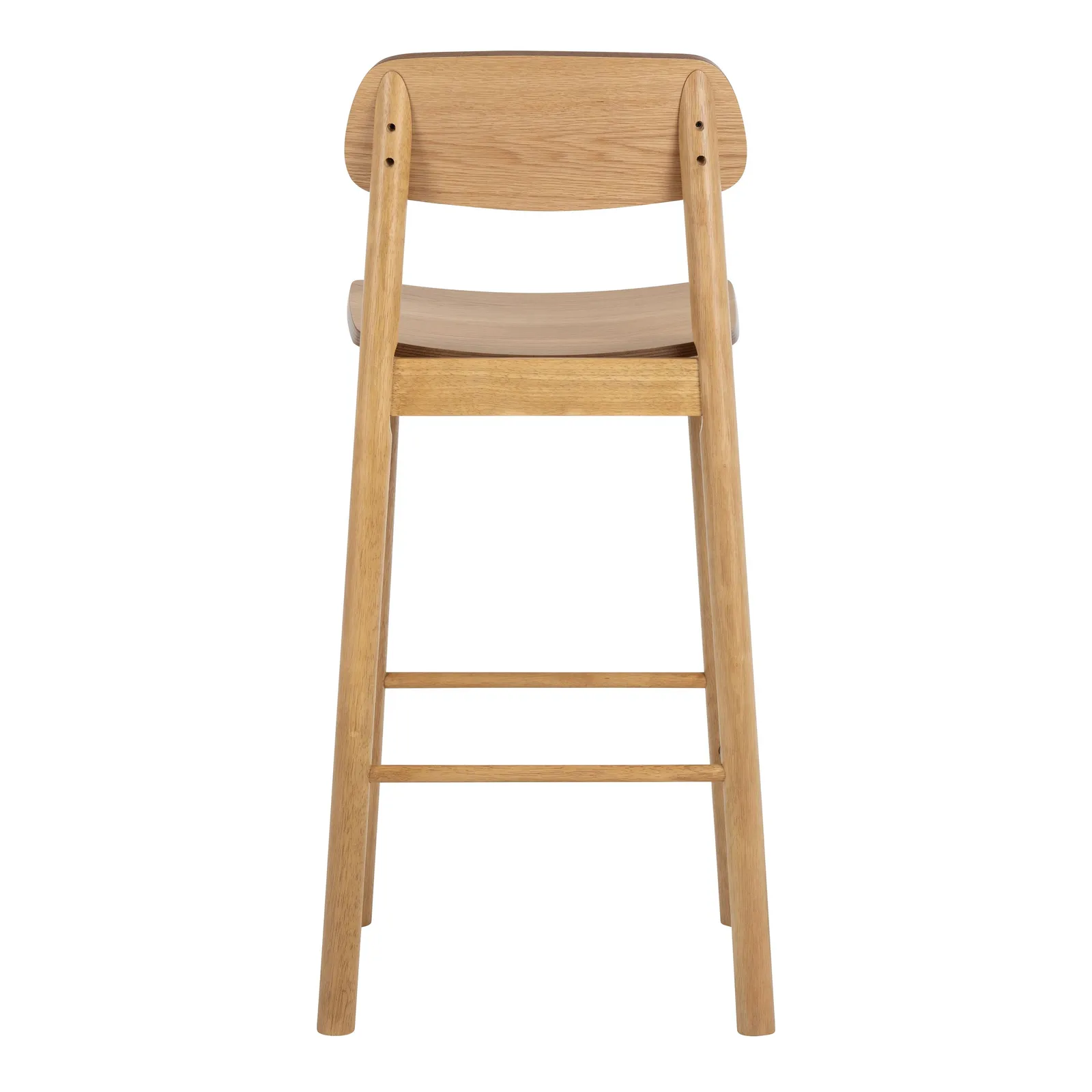 Furniture To Go Barlow Bar Stool in Matt Oak Set of 2 in Light Brown 5