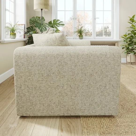 Blake Curved Arm Chunky Chenille 3 Seater Sofa 2