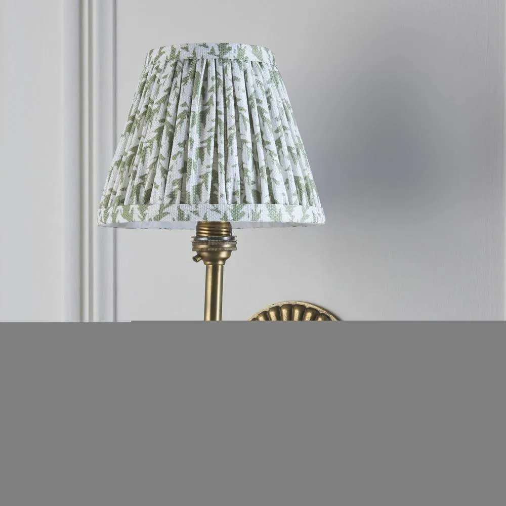 Netlighting Dahlia Swan & Leaf 16cm Wall Lamp Antique Brass Herb Garden Green in Gold 5