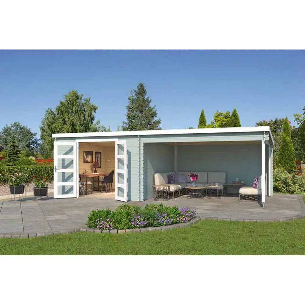 Lasita Maja Ltd New Orleans-Log Cabin, Garden Room, Home Office - L730xW359.1xH222.3cm in Natural 5