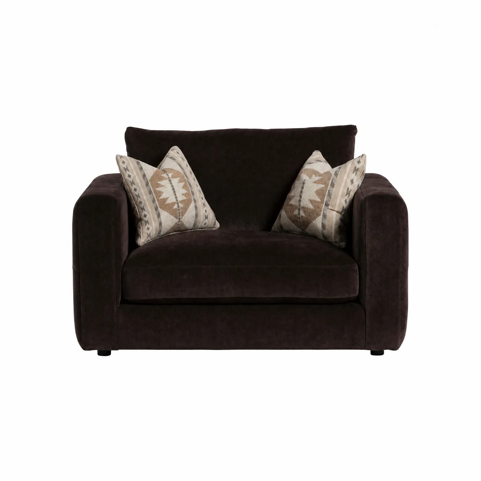 Bosham Cuddler-Witton Bournville Armchair, Brown Fabric | Barker & Stonehouse 2