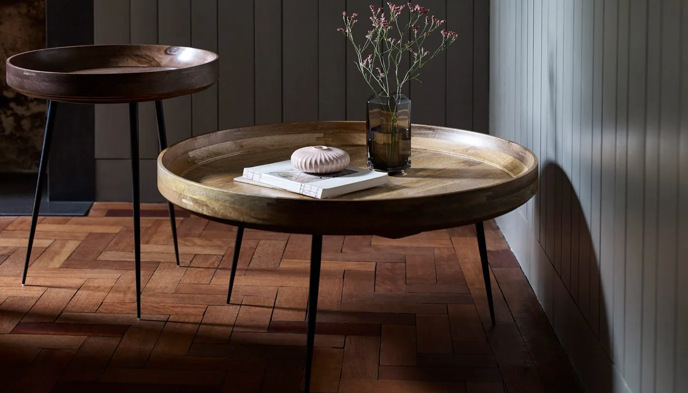 Mater Bowl Table Medium Black Stained Mango Wood 2
