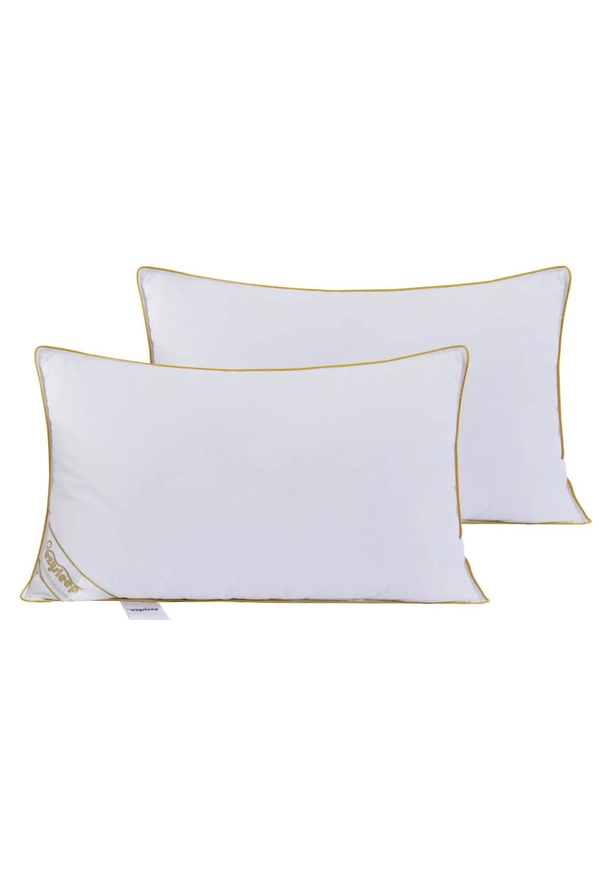 Ezysleep Luxury Goose Feather & Down Pillow - Set of 2 in White 2