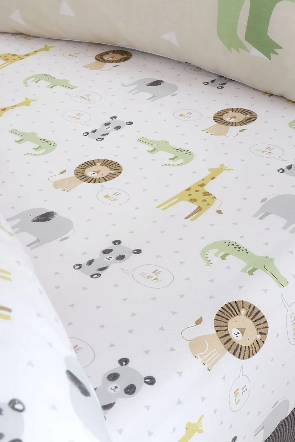 Catherine Lansfield 'Roarsome Animals' Fitted Sheet in Natural
