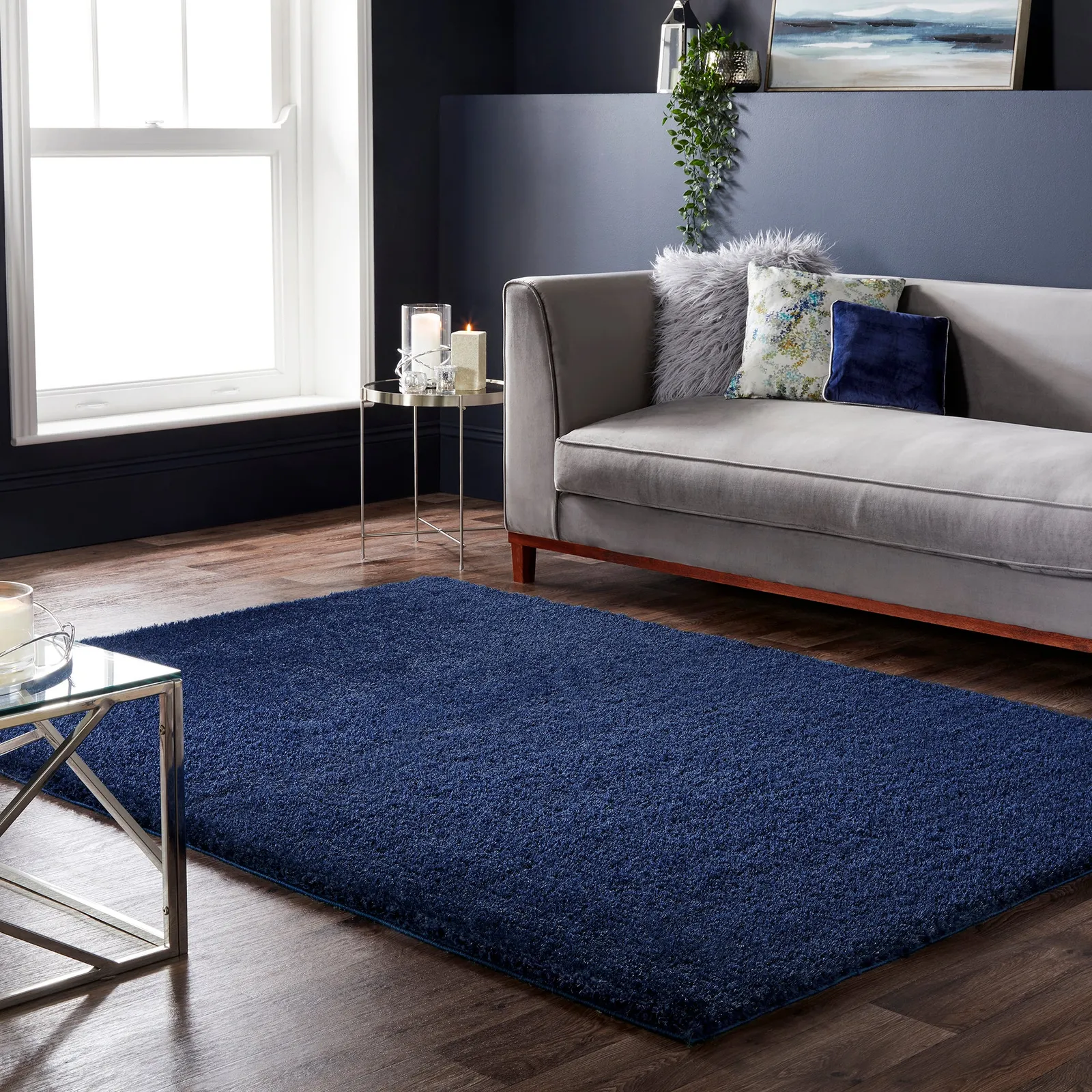 Velvet Rug Blue