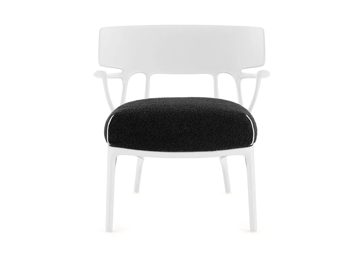 Kartell A.I. Lounge Boucle White & Black 2