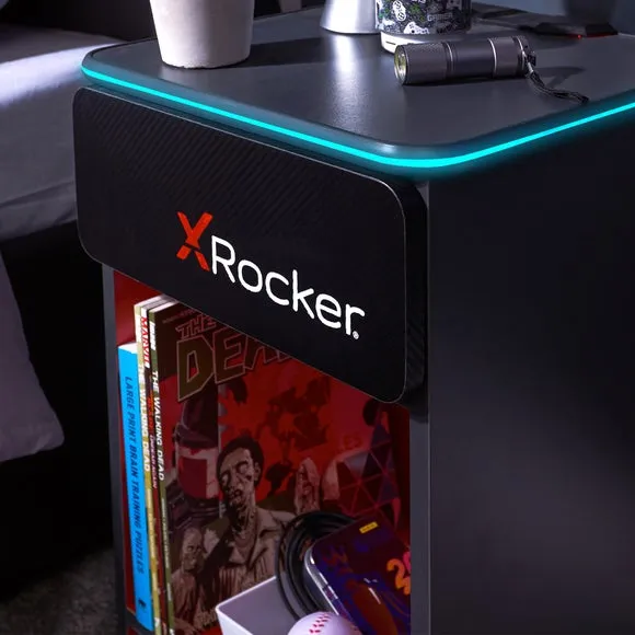 Return - X Rocker Carbon Tek Bedside Table with Wireless Charging 2