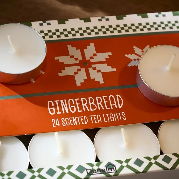 Set of 24 Gingerbread Tealights 2